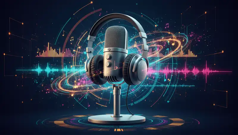 AI music generator creating podcast background music